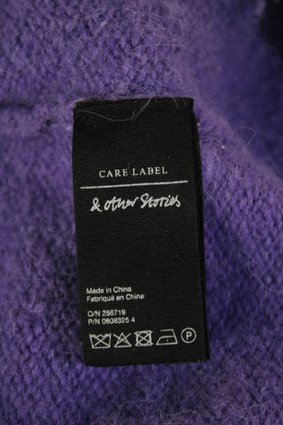 Stockholm Atelier & Other Stories Unisex Purple Collared Button Cardigan Size S
