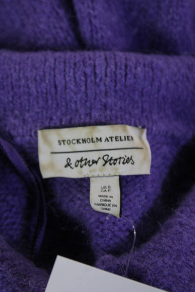 Stockholm Atelier & Other Stories Unisex Purple Collared Button Cardigan Size S