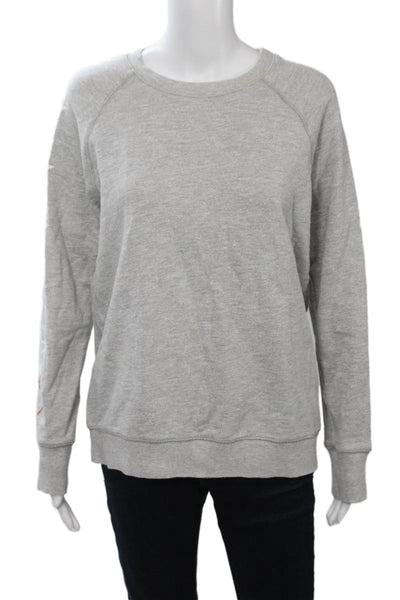 Sundry Womens Pullover Sweatshirt Gray Crew Neck Long Sleeve Size 2