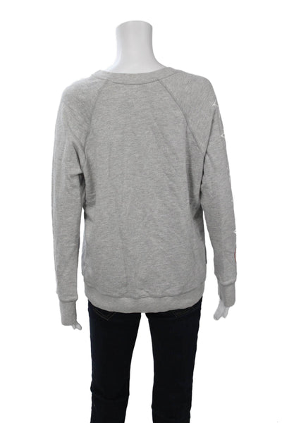 Sundry Womens Pullover Sweatshirt Gray Crew Neck Long Sleeve Size 2
