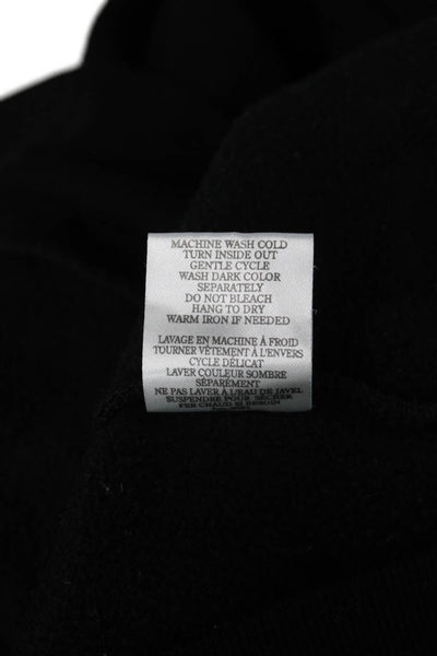 Z Supply Women Pullover Hoodie Black Drawstring Cotton Rayon Long Sleeve Size M