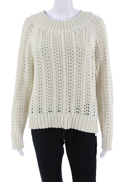 J Crew Unisex Beige Pullover Crew Neck Sweater Size M