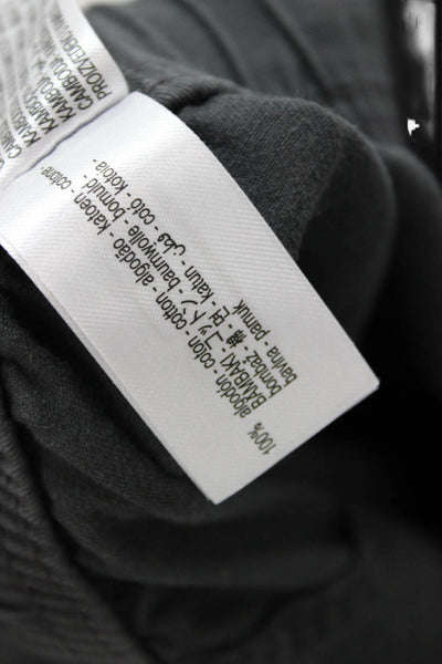 Zara Unisex Cropped Jogger Pants Dark Gray Drawstring Cotton Army Size L