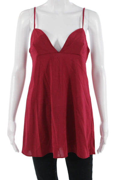 For Love & Lemons Womens Red V Neck Sleeveless Camisole Boho Size S