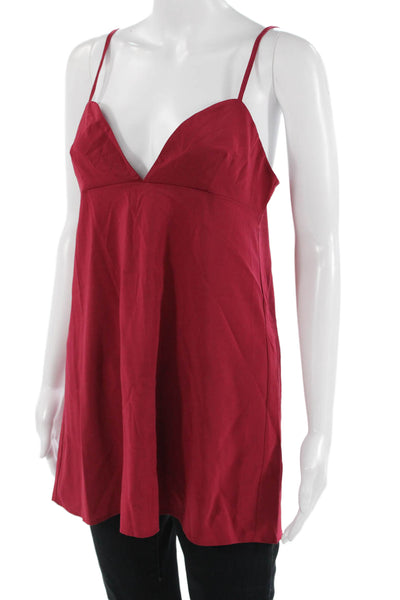 For Love & Lemons Womens Red V Neck Sleeveless Camisole Boho Size S