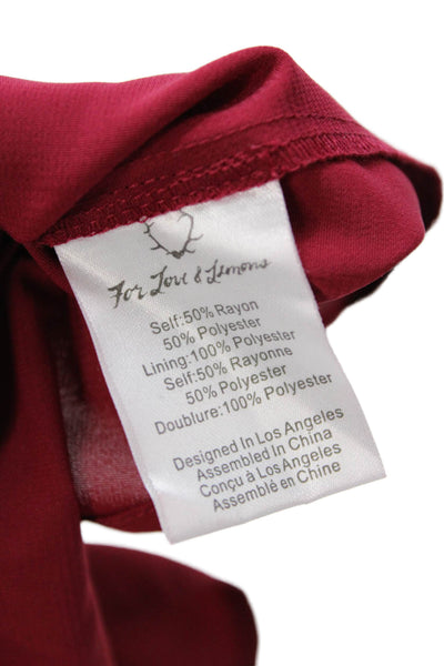 For Love & Lemons Womens Red V Neck Sleeveless Camisole Boho Size S