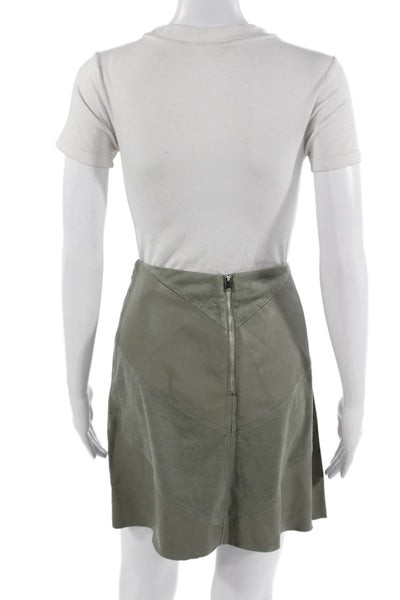 Zara Women A-Line Mini Skirt Gray Size S