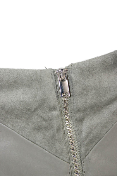 Zara Women A-Line Mini Skirt Gray Size S