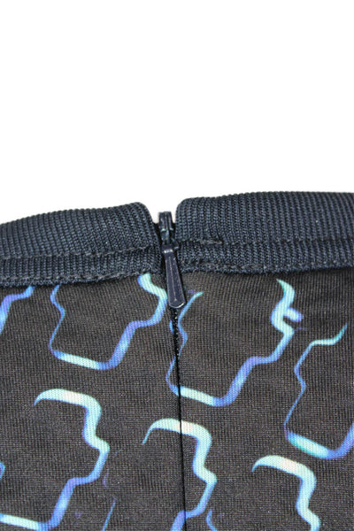 Mary Katrantzou Women Sweater Dress Black Long Sleeve Crew Neck Size 2