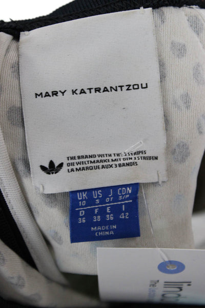 Mary Katrantzou Women Sweater Dress Black Long Sleeve Crew Neck Size 2