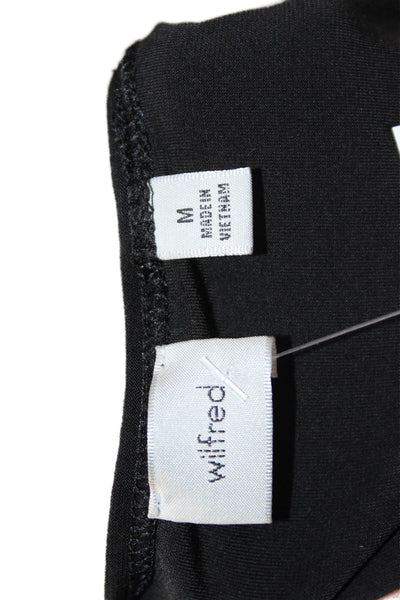 Wilfred Women Bodycon Mini Black Sleeveless Crew Neck Mid-Calf Dress Size M