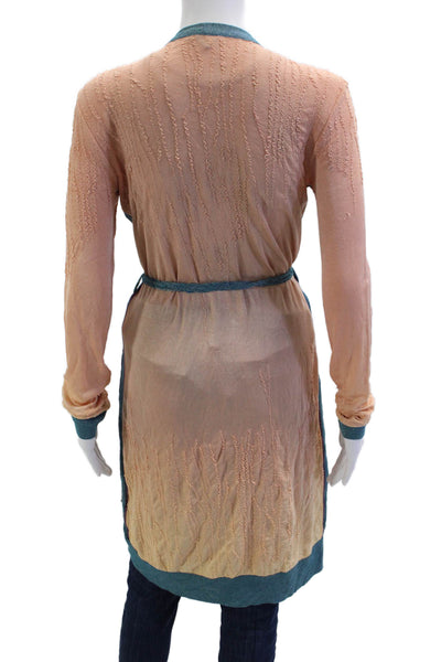 Custo Barcelona Unisex Cardigan Beige V-Neck Long Sleeve Button Bohemian Size 3
