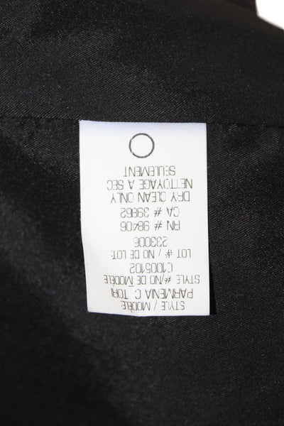 Theory Womens Embroidered Two Button Long Sleeve Lined Blazer Black Size 4