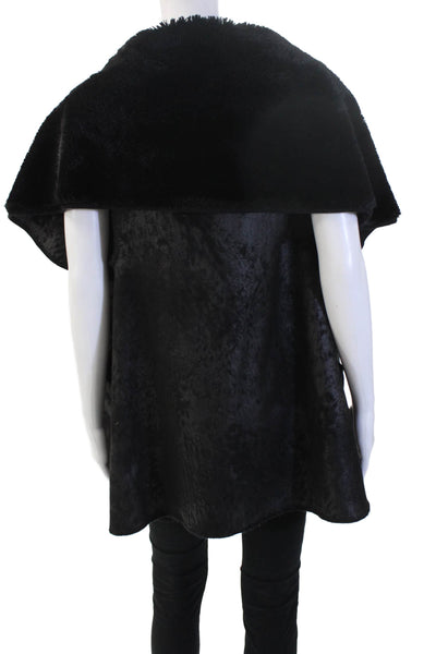 Maglia Womens Cape Black Polyester Sleeveless Solid Classic Fall Size S