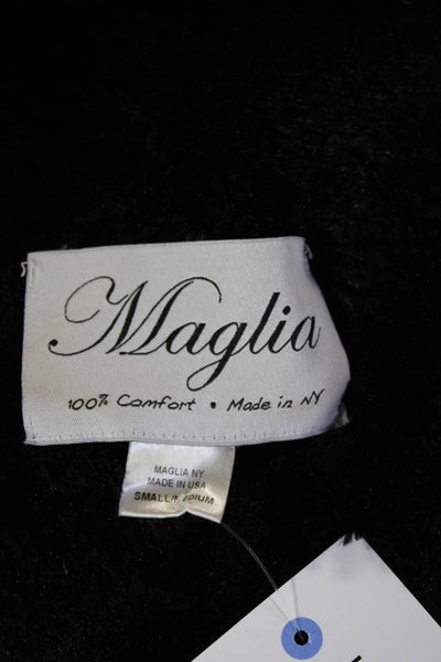 Maglia Womens Cape Black Polyester Sleeveless Solid Classic Fall Size S