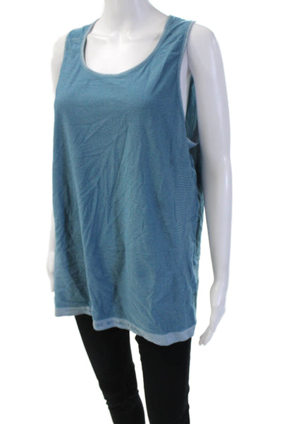 Lululemon Womens Blue Nylon Sleeveless Round Neck Basic Tank Size S