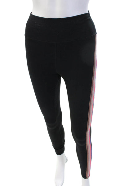 Spiritual Gangster Womens Black Ankle Jeggings Striped Size XS