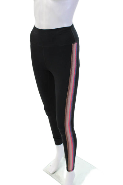 Spiritual Gangster Womens Black Ankle Jeggings Striped Size XS
