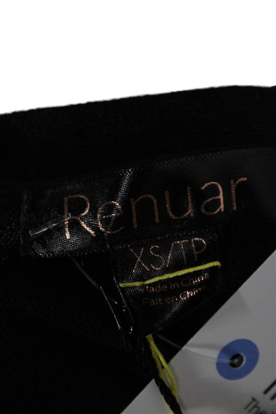 Renuar Women Cardigan Black V-Neck Button Long Sleeve 72% Viscose Size XS