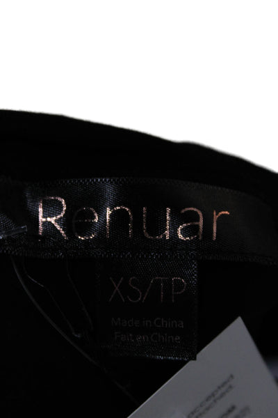 Renuar Women Black Basic Short Sleeve Crew Neck T-Shirt Size XS