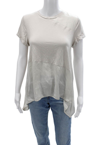 Renuar Women Plus Tunic Short Sleeve Crew Neck Beige 100% Polyester Size 2XL