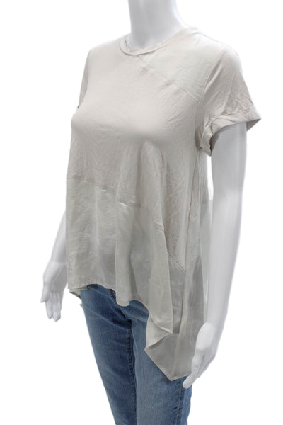 Renuar Women Plus Tunic Short Sleeve Crew Neck Beige 100% Polyester Size 2XL
