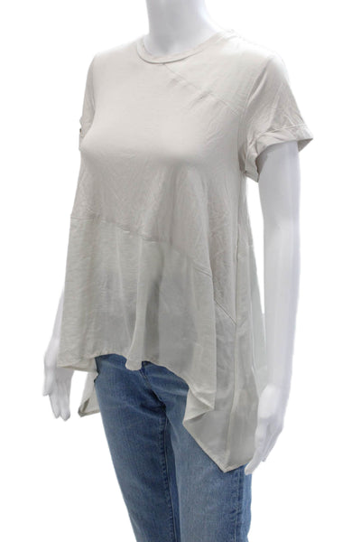Renuar Women Tunic T-Shirt Beige Crew Neck Short Sleeve Polyester Size XL