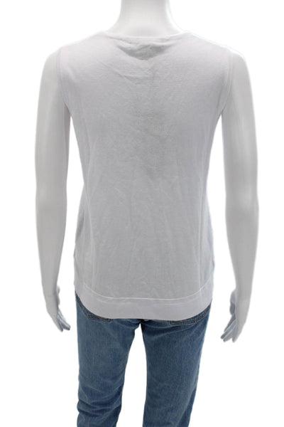 Renuar Women Cardigan V-Neck Button Long Sleeve White Size L