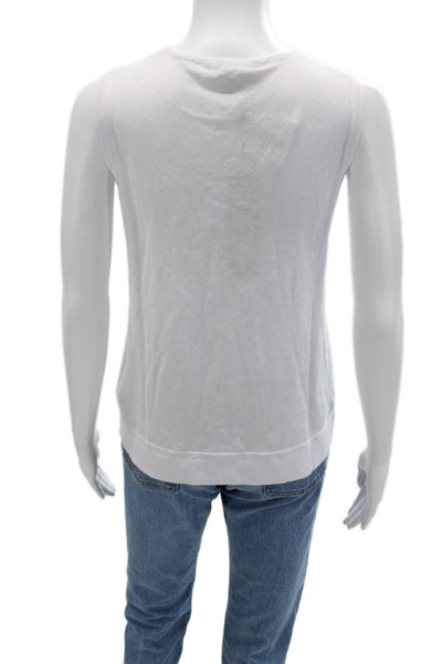 Renuar Womens Cardigan White V Neck Button Long Sleeve Viscose Size XS