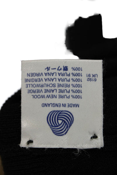 Barneys New York Mens Pullover Black Merino Mock Neck Long Sleeve Size XL