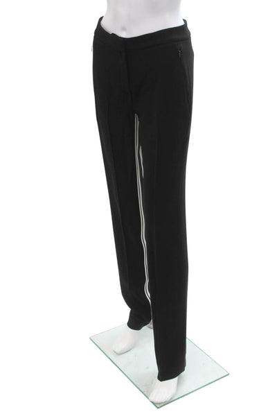 Elie Tahari Womens Black Striped Dress Pants Size S