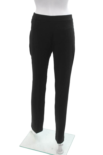 Elie Tahari Women Black Striped Dress Pants Button Triacetate Size S