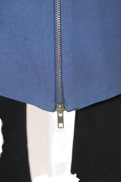 Derek Lam 10 Crosby Womens Trench Coat Dark Blue Long Sleeve Size 2