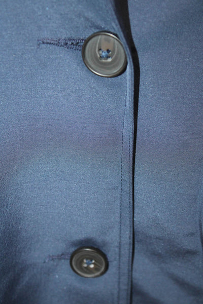 Derek Lam 10 Crosby Womens Trench Coat Dark Blue Long Sleeve Size 2