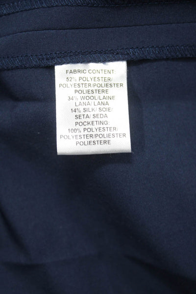 Derek Lam 10 Crosby Womens Trench Coat Dark Blue Long Sleeve Size 2
