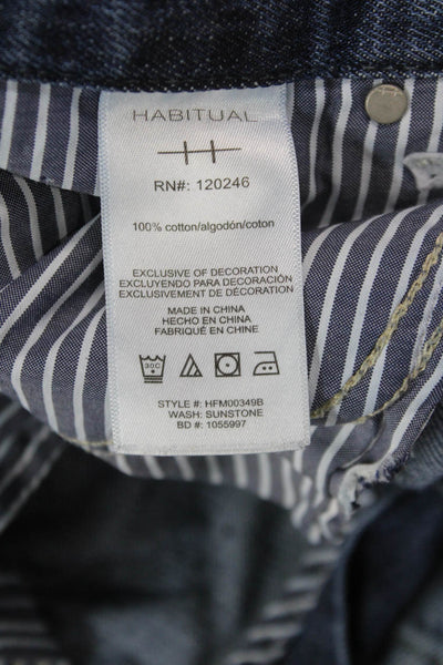 Habitual Women 90s Wide-Leg High Rise Dark Blue Cotton Jeans Size 26