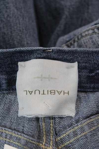 Habitual Women 90s Wide-Leg High Rise Dark Blue Cotton Jeans Size 26