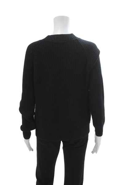 Selected Femme Unisex Cardigan Black V-Neck Button Long Sleeve Size M