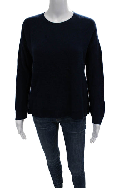 Joie Womens Dark Blue 100% Cashmere Crewneck Pullover Sweater Long Sleeve Size S