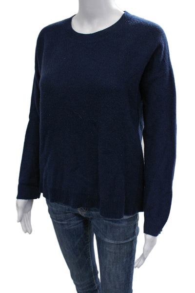 Joie Womens Dark Blue 100% Cashmere Crewneck Pullover Sweater Long Sleeve Size S