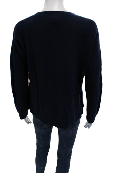 Joie Womens Dark Blue 100% Cashmere Crewneck Pullover Sweater Long Sleeve Size S