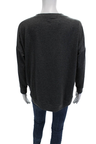 Soul Cycle Womens Pullover Sweatshirt Dark Gray Graphic Crewneck Size XS