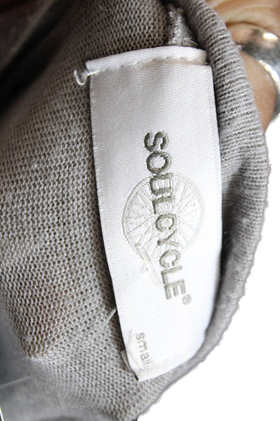 Soul Cycle Womens Pullover Sweatshirt Gray Stars Crew Neck Long Sleeve Size S
