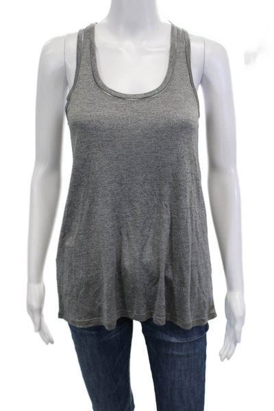 Vince Womens Scoop Neck Sleeveless Active Top Gray Size S