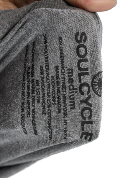 Soul Cycle Women Full-zip Hoodies Gray Skull Graphic Long Sleeve Size M