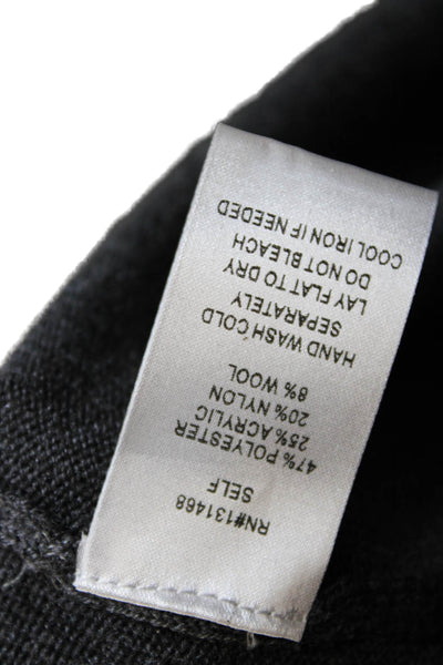 Fate By LFD Womens Dark Gray Pullover Sweater Lace Up Crew Neck Size L