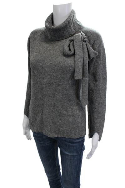 Escada Womens Gray Wool Turtleneck Pullover Sweater Long Sleeve Size 38
