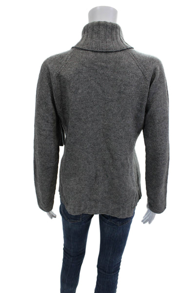 Escada Womens Gray Wool Turtleneck Pullover Sweater Long Sleeve Size 38