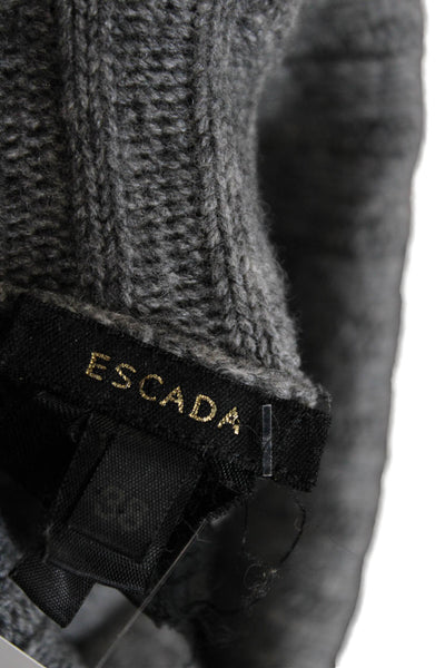 Escada Womens Gray Wool Turtleneck Pullover Sweater Long Sleeve Size 38