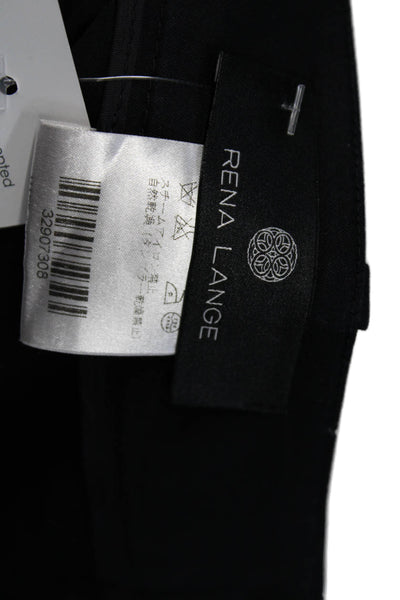 Rena Lange Unisex Bermuda Shorts Black Cotton Size 8